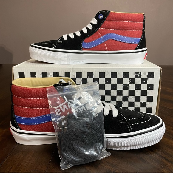 Vans Skate Grosso Mid University Red/Blue Men Size 7.5, equivalent to Women 9 - Picture 2 of 9